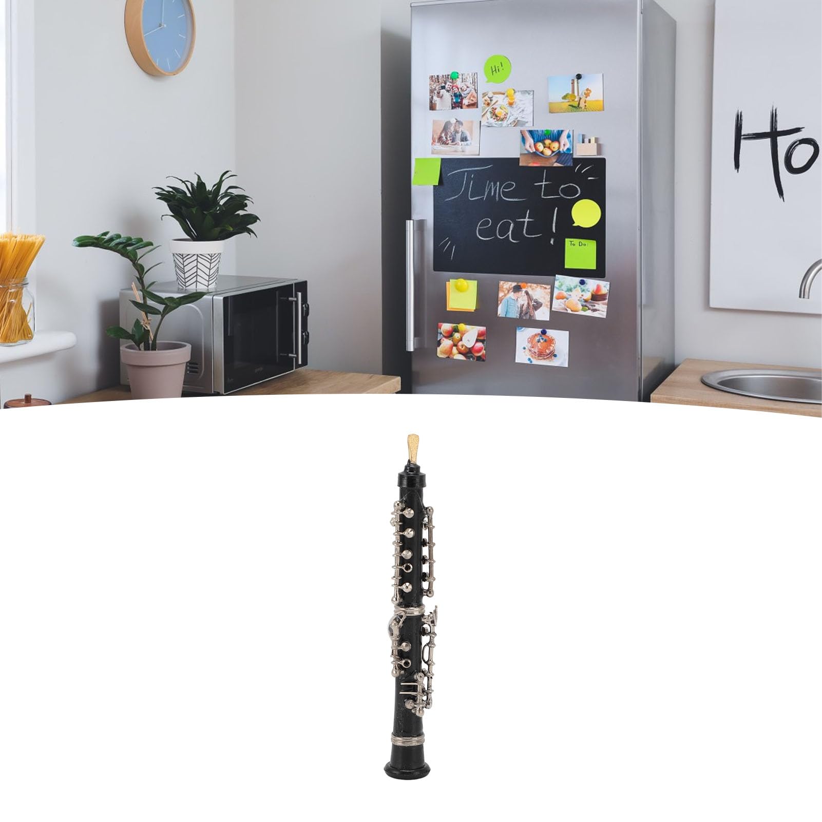 Modello di Oboe, Strumento Musicale Oboe in Miniatura in Metallo Realistico Realizzato a Mano, per la Decorazione