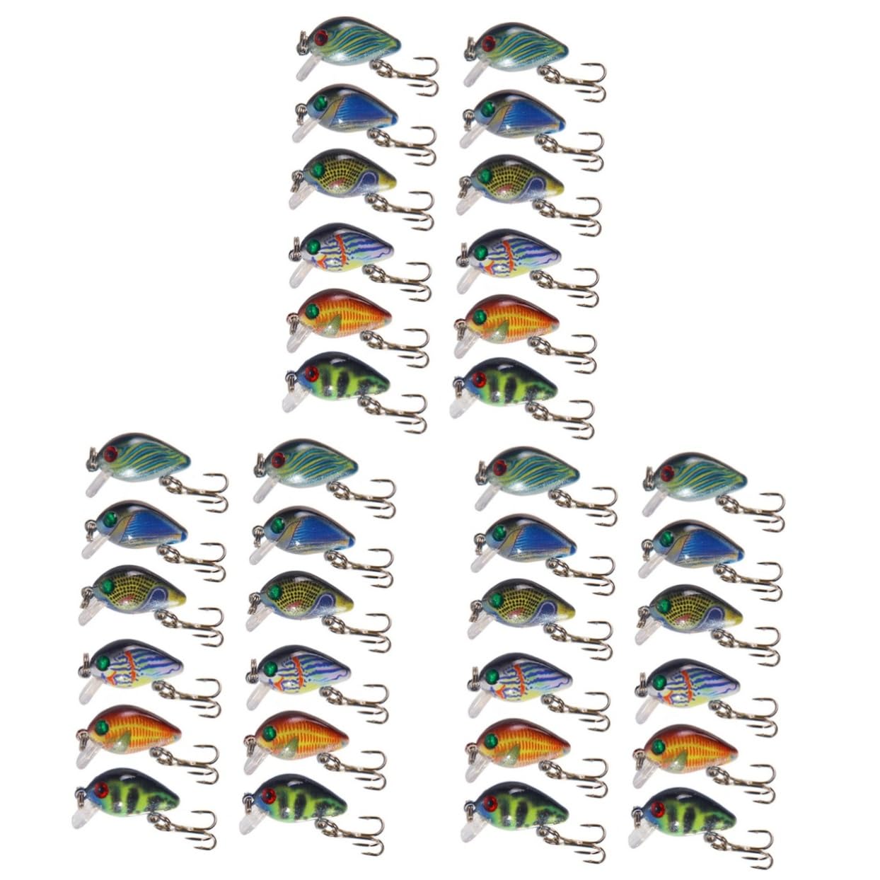 Mipcase Lot De 3 Leurres De Pêche Bioniques Appâts De Mer Accessoires De Pêche 12 Pièces X 3