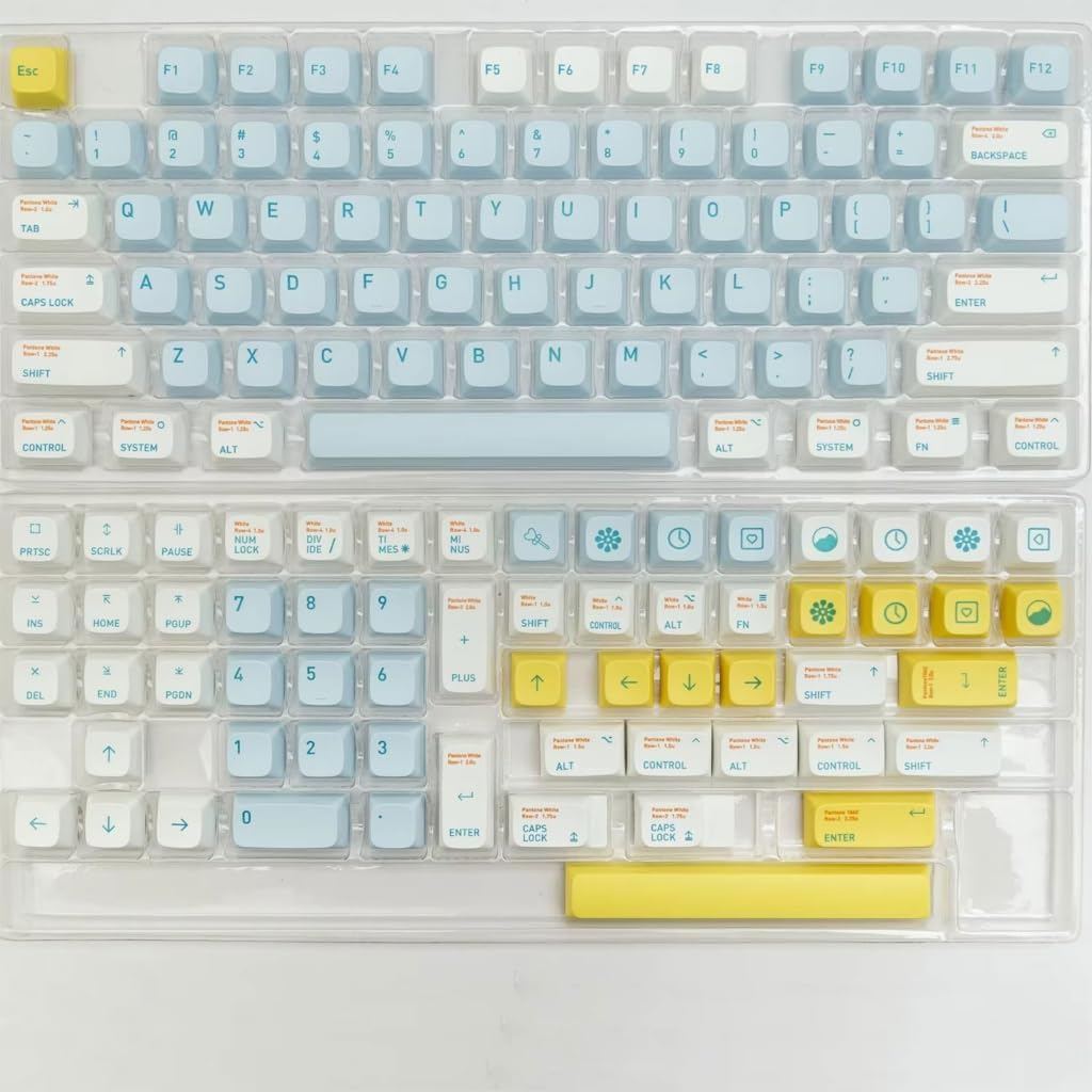 135 Key PBT Keycap XDA Profile Key Complete Set of Shallow Dream Dye Sublimation for Mechanical Keyboards