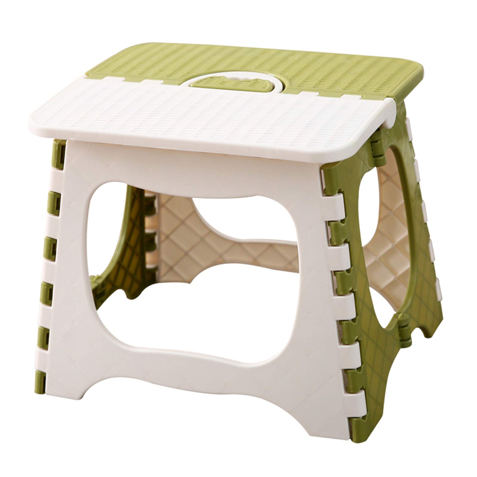 Petit banc pliant en plastique avec poignée intégrée tabouret léger et robuste
