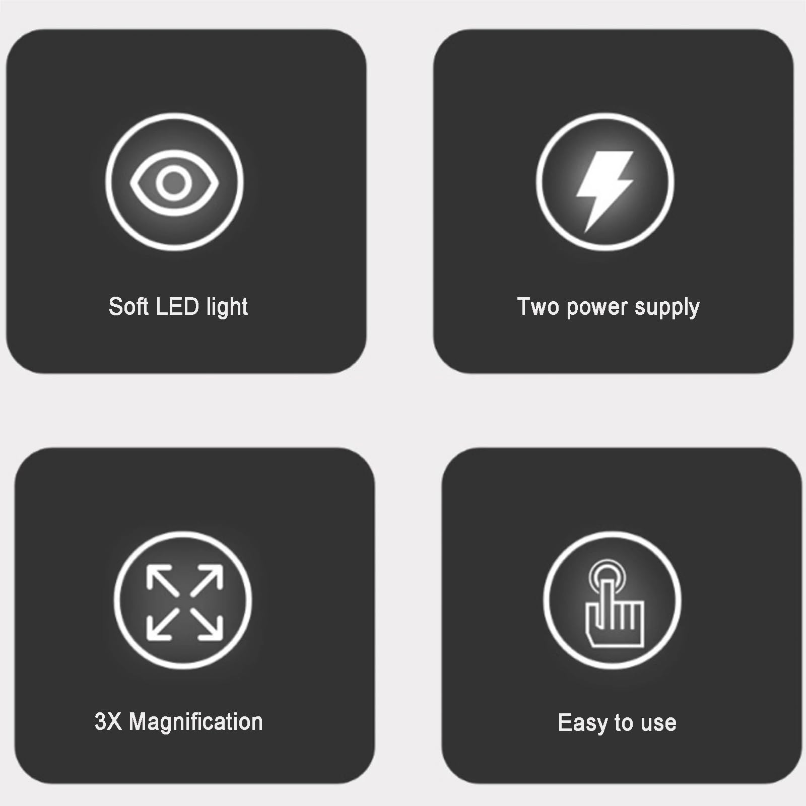 Projecteur de diapositives 35 mm LED avec grossissement x3, alimentation USB/batterie