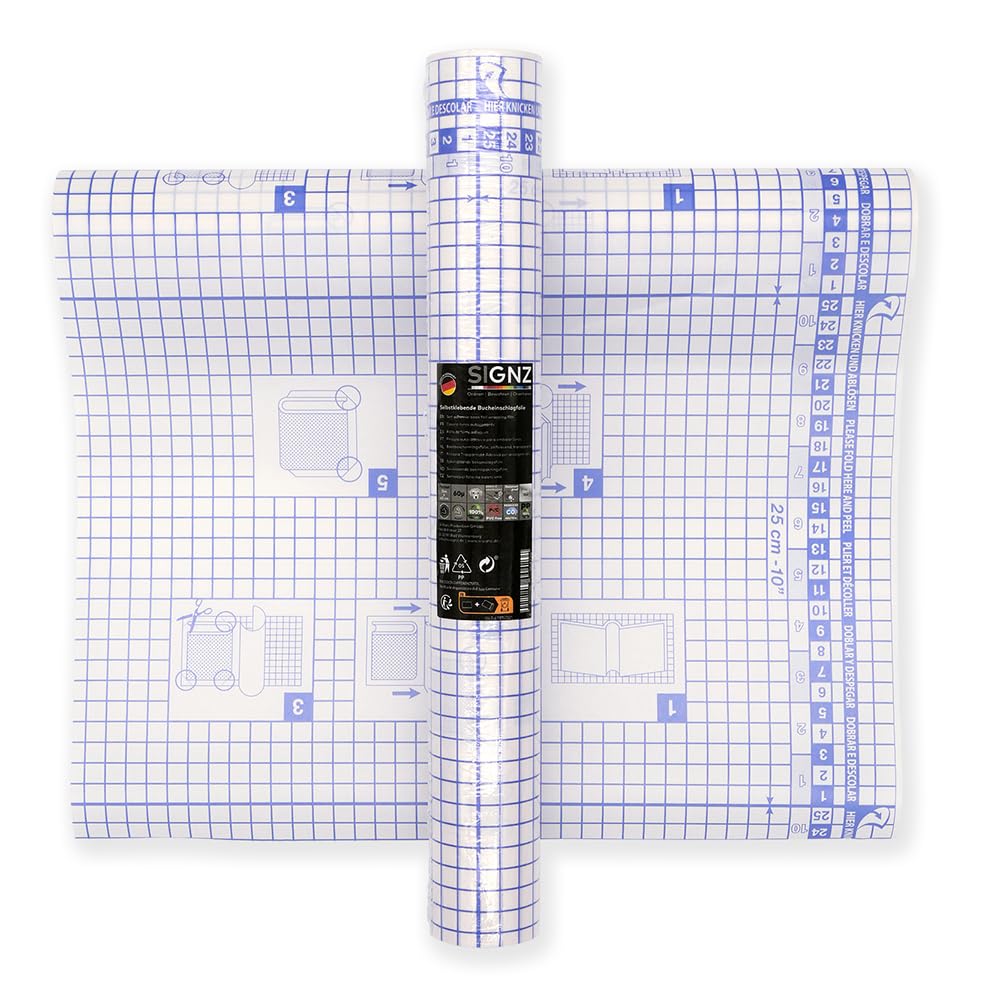 SIGNZ Film de protection autocollant transparent, 15 m x 40 cm, épaisseur 60 my (0,06 mm), transparent, neutre en CO2, fabriqué en Allemagne