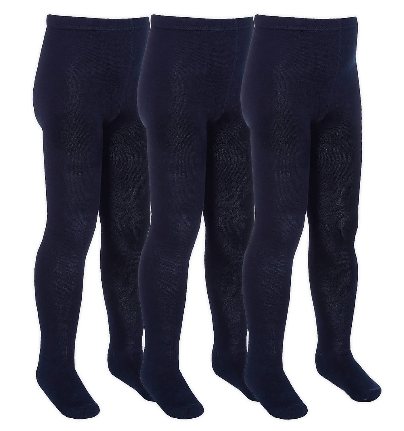 Sock Snob Girl's Bamboo School Tights - Navy - 5-6 Years