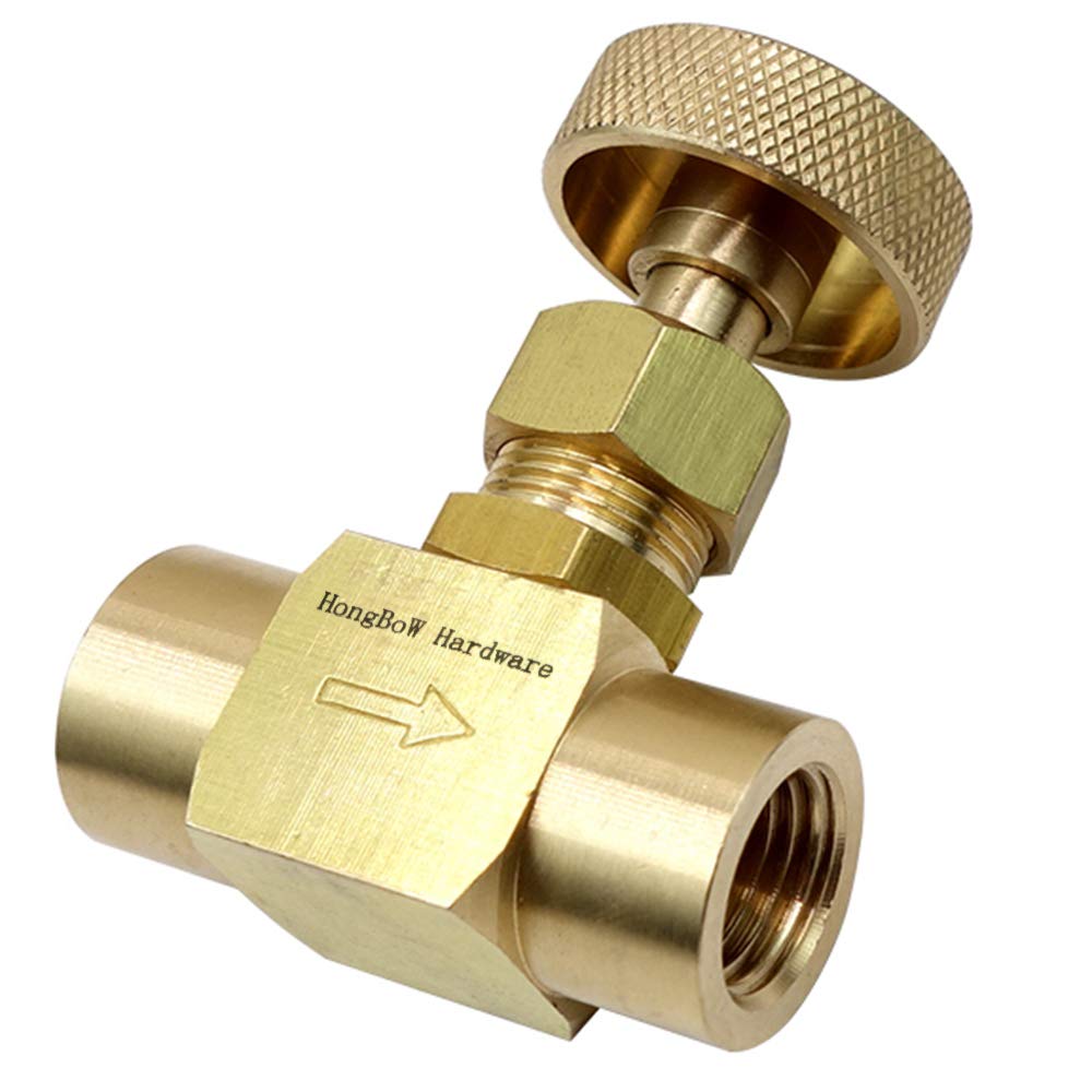 Vanne aiguille en laiton pour installation de chauffage au gaz propane de camping-car ou atelier