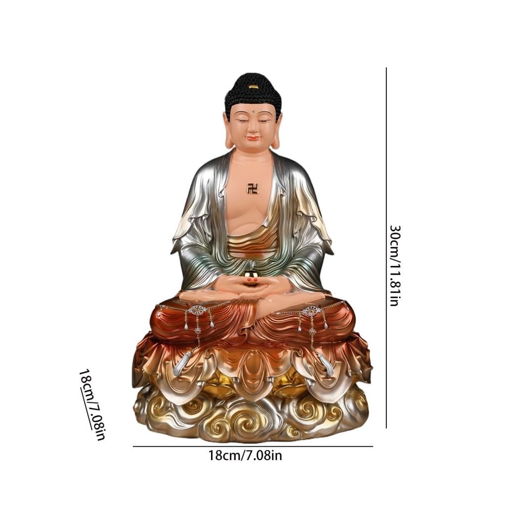 Estatua De Buda para Interiores Adornos Zen De Resina For Adoración En El Hogar, Buda III, Sala De Estar, Estudio, Meditación, Manualidades Estatua De Buda Meditando