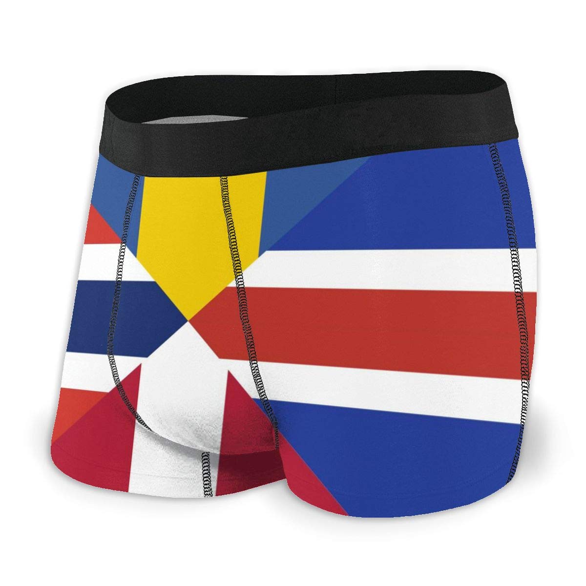 Oudrspo Men's As Pic Boxer Brief Nordic Flag Novelty Boxer Shorts Print Underwear Stretch Boxer Trunk With Pouch