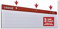 Vista 9 de Universal 35601 Almohadillas de caballete recicladas, regla tenue, 27 x 34, blanco, 50 hojas (caja de 2)