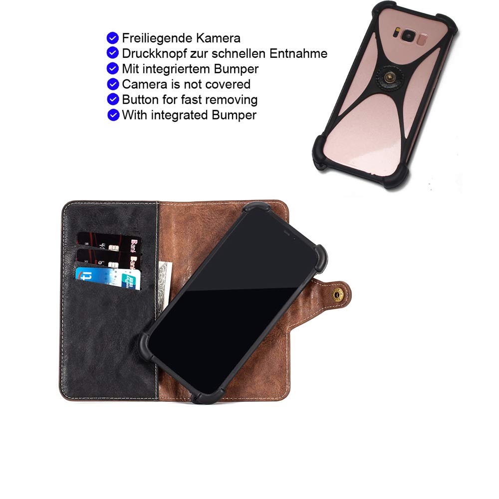 K-S-Trade Custodia Protettiva in Feltro Compatibile con Xiaomi Redmi Note 12 PRO Copertura Borsa Copertina Tasca Grigio Scuro Bordo Blu + Auricolari