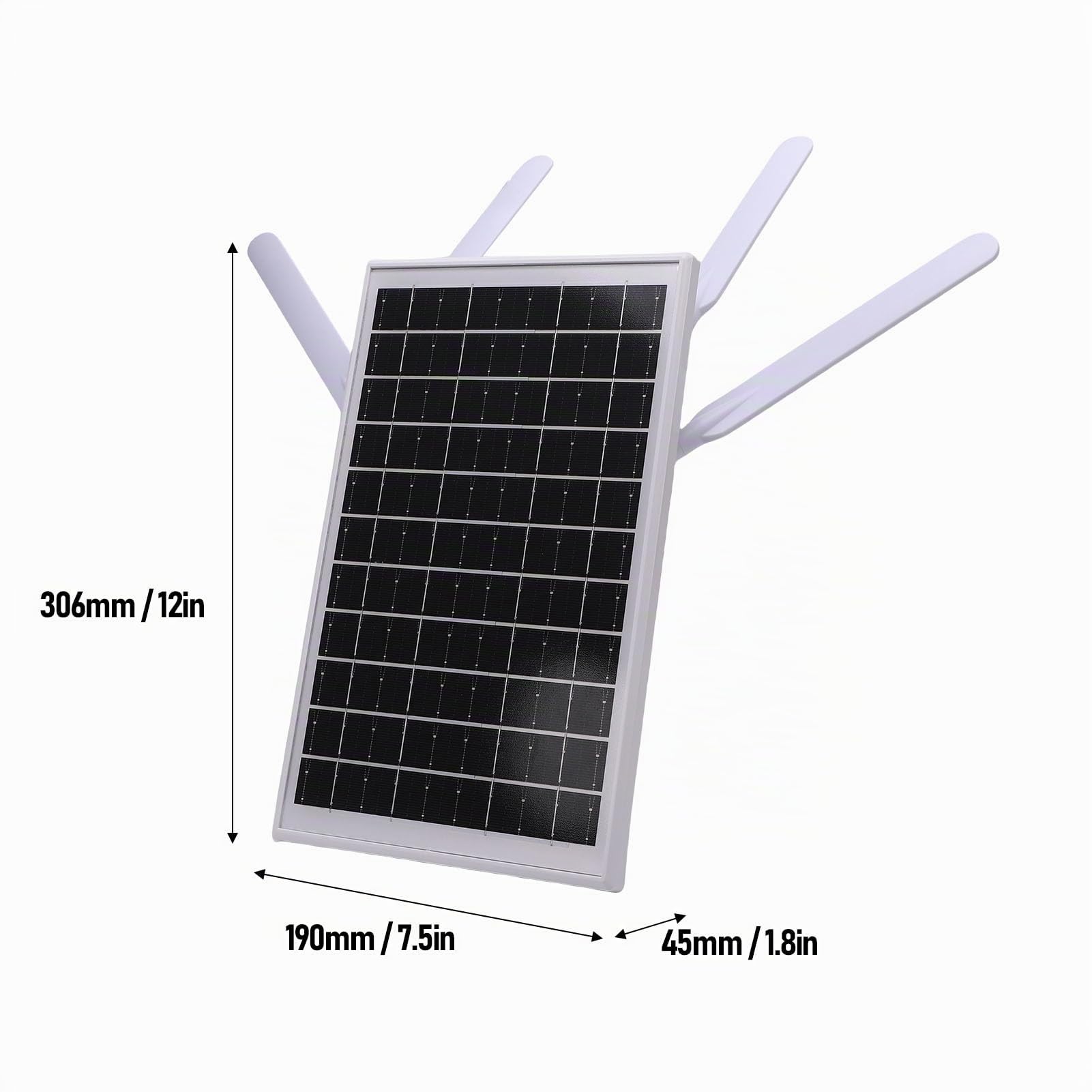 Bewinner Modem router 4G LTE ad energia solare con extender WiFi 6, pannello solare da 12 W, batteria da 18000 mAh, impermeabile IP66, portata 150 M, slot per scheda SIM per campeggio (antenne nere)
