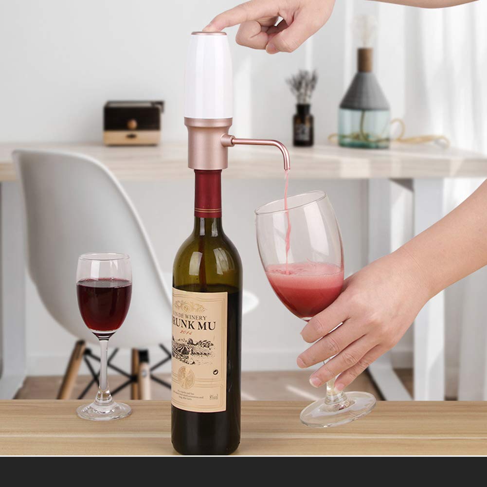 Aérateur de vin électrique automatique avec bec verseur rechargeable pour Noël, fêtes, mariages, rendez-vous (noir Aérateur de vin électrique automatique avec bec verseur rechargeable pour Noël, fêtes, mariages, rendez-vous (noir