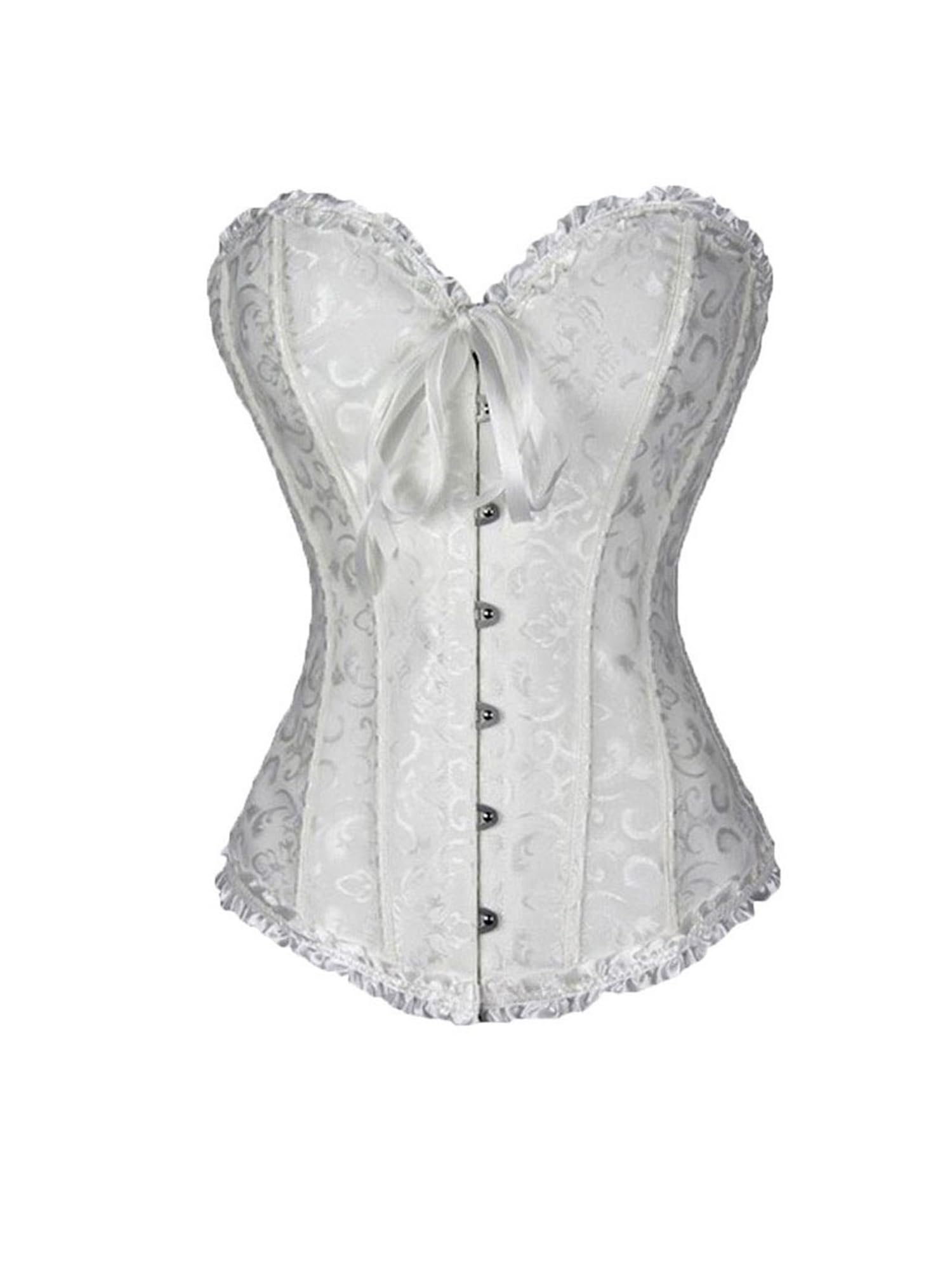 Sexy outfit Damski gorset w dużych rozmiarach Stylowy, kwiatowy, żakardowy gorset gorsetowy Sznurowany gorset modelujący biust