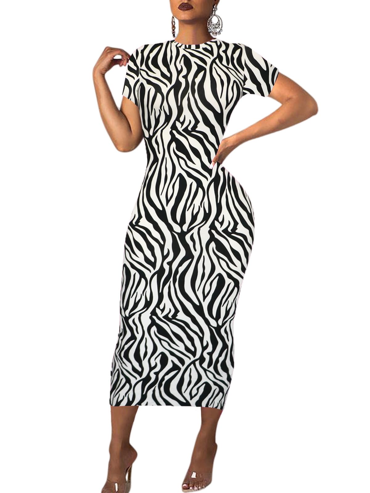 Women's Long Bodycon Dress - Midi Club Dress