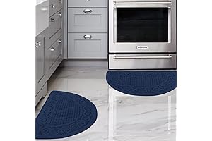 Navy Kitchen Mats for Floor 2 Piece 18"x30", Non Skid Washable Kitchen...