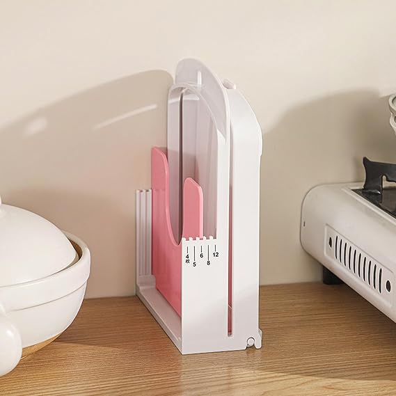 Upgrade Multifunctional Bread Slicer, Adjustable Safe Foldable Bread Slicer Guide, Compact Manual Handhold Cutter for Homemade Toast Baking Kitchen Slicing Sandwich Bagels Roast Cakes