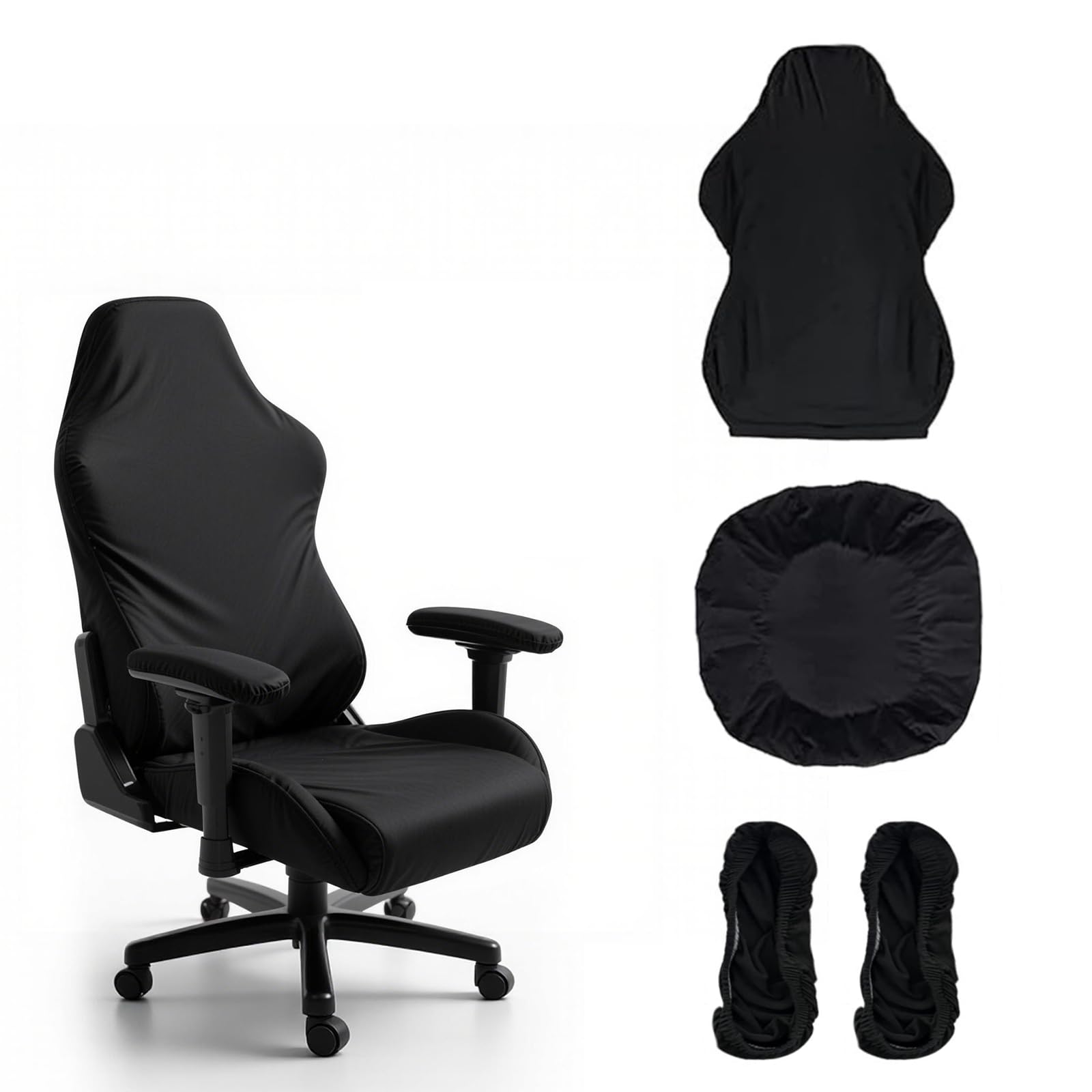Gdrghe 4 Pcs Protective Cover Gaming Chair Cover Office Chair Cover Set Scratch Resistant Protective Computer Chair Covers for Swivel Chairs Armchairs