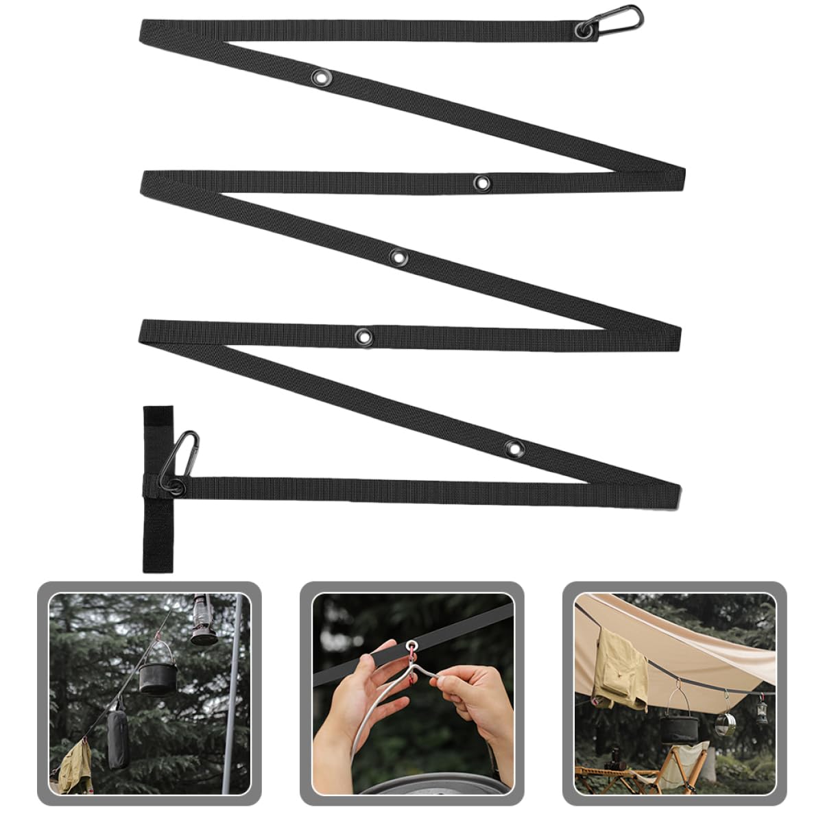 TOPBATHY 4sets Corda Da Campeggio Resistente Agli Abrasioni Stendibiancheria Da Esterno Multiuso e Antivento Per Tende Escursioni e Attività All Aperto