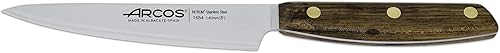 Miniatura 2 de ARCOS Cuchillo de chef de acero inoxidable de 5 pulgadas. Cuchillo de cocina profesional para cocinar. Mango de madera Ovengkol FSC 100% natural y