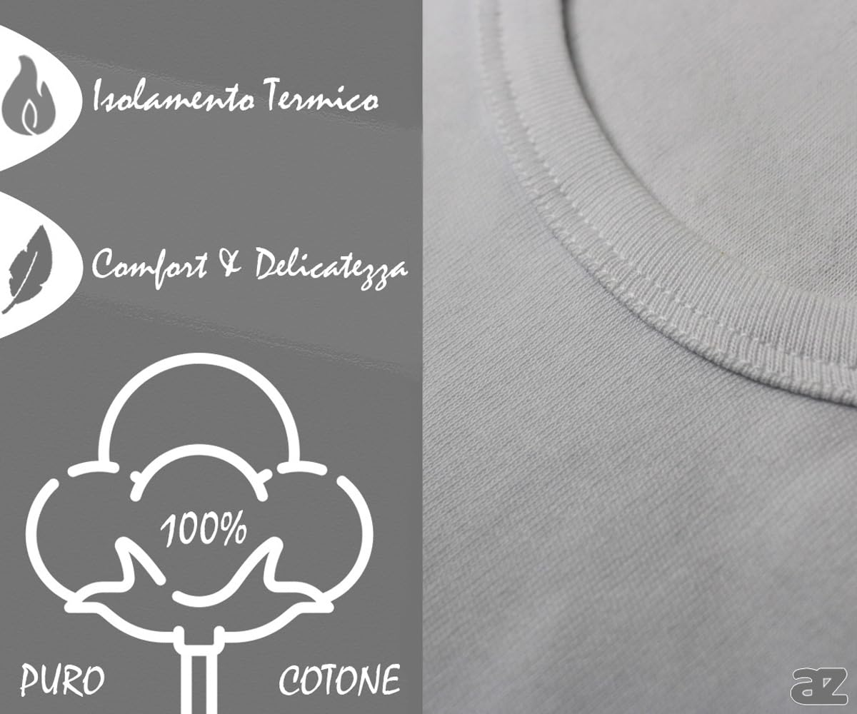 Liabel Maglia Termica Uomo Manica Lunga/Manica Corta 100% Cotone Pacco da 2 e 3 Athena