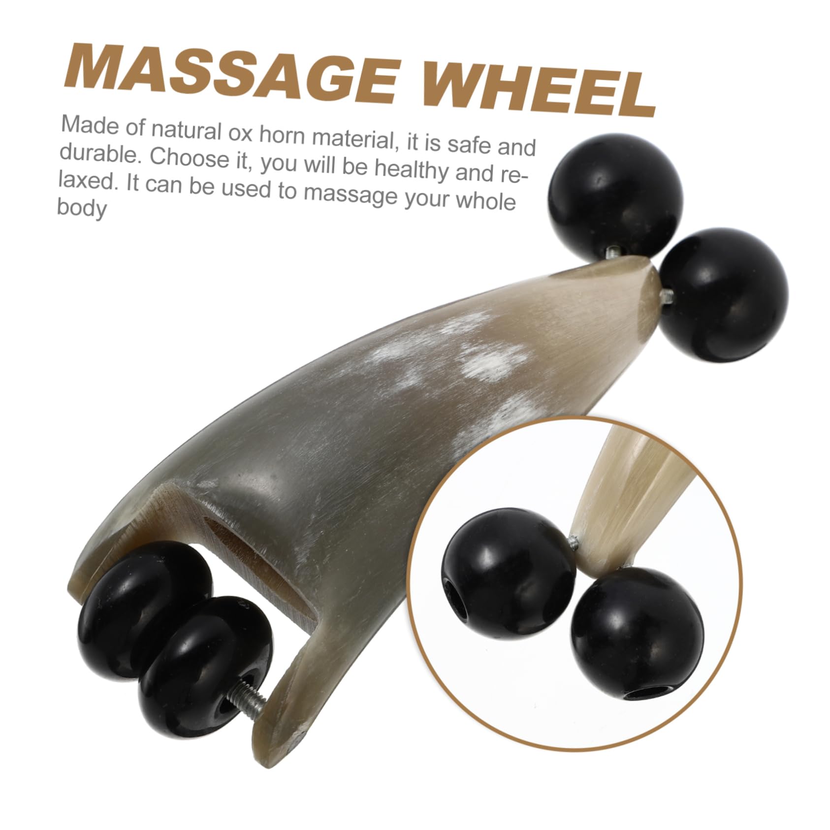 Beavorty 3stücke Horn Massage Wheel Ergonomischer Massage Roller Für Gezielte Muskelentspannung Und Durchblutungsförderung Für Zuhause Und Unterwegs