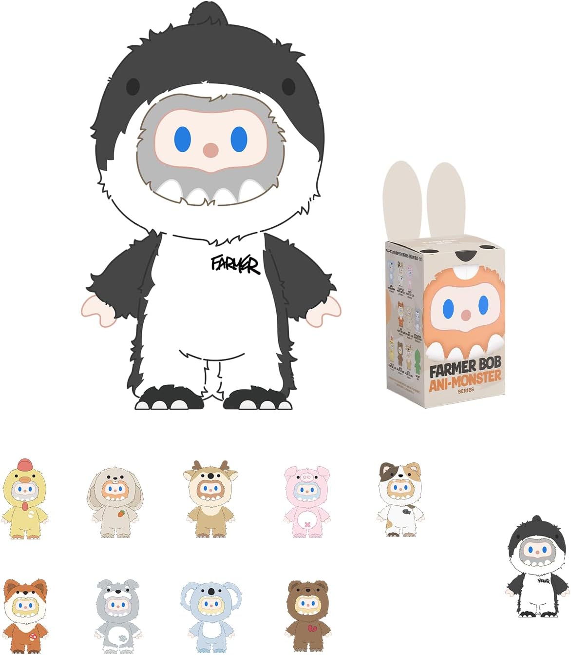 Farmer BOB ANI-Monster Plush Blind Box(Whole Set 9pcs)