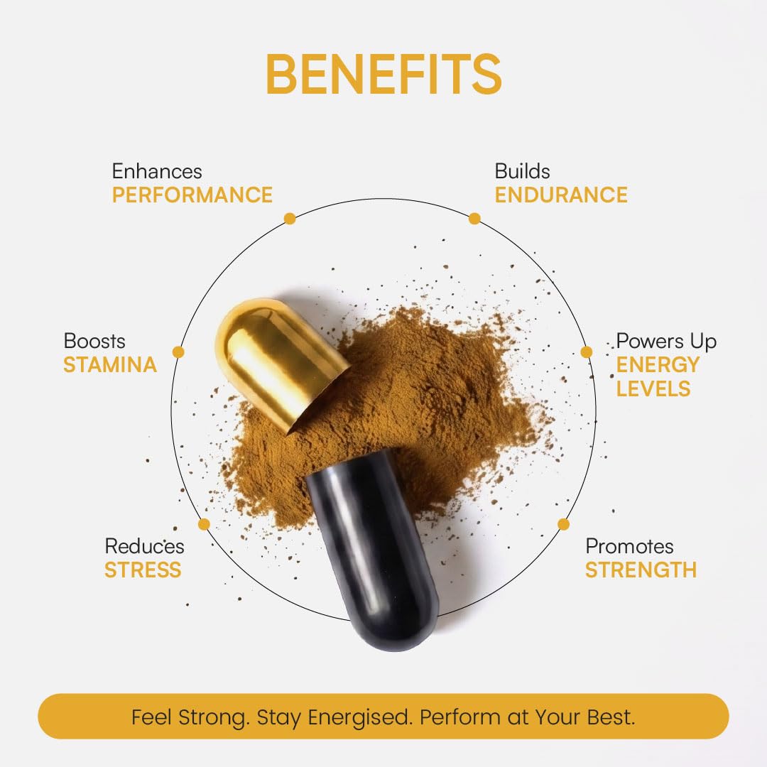Stay EX Ayurvedic Capsules for Men x3 | 36 Capsules | Natural Shilajit, Ashwagandha, Safed Musli & Gokshura | Stamina, Strength, Energy & Power | Proprietary Formulation — Amazon image 2