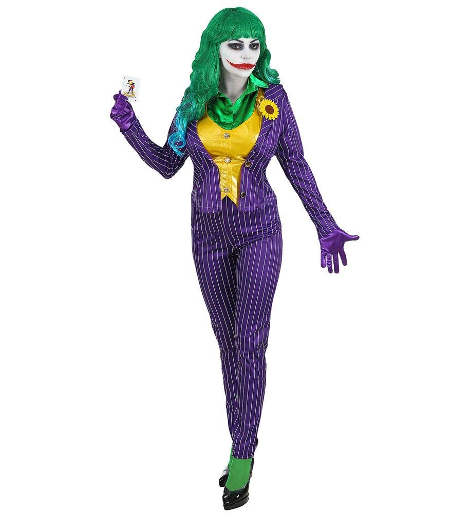 shoperama Mad Joker Damen Kostüm Jackett Weste Hose Bluse Handschuhe