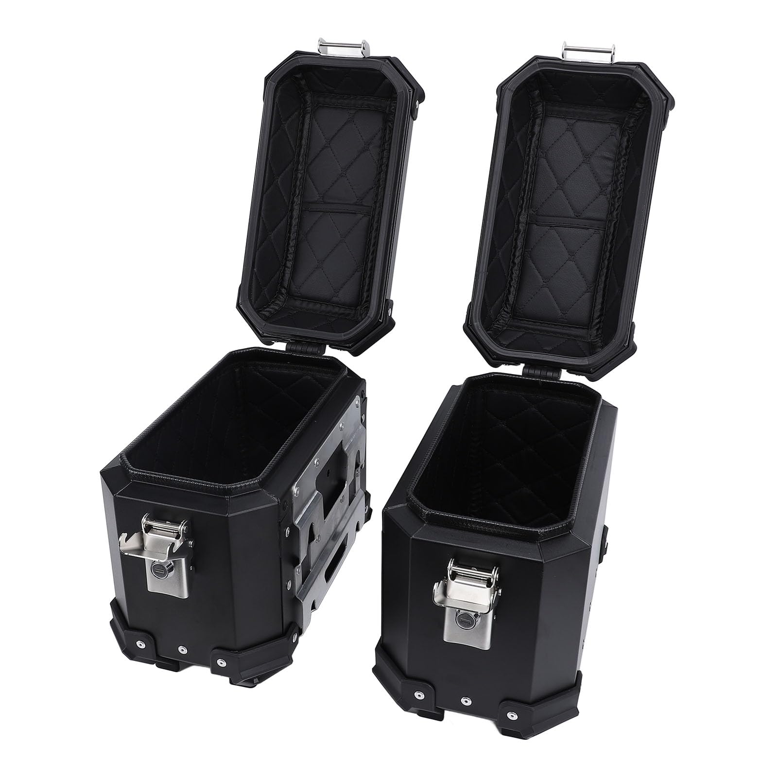 Dioche Valise Latérale de Moto en Alliage d'aluminium 18L-boîte de Sacoche Rigide avec Serrure et Poignée pour Le Rangement des Bagages du Casque (Black)