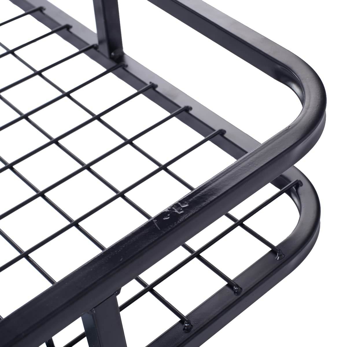 RELAX4LIFE Portapacchi da Tetto Universali per Auto Portata 75 KG, Cesto per Bagagli in Metallo, Tetto di Stoccaggio per Bagagli (122,5 x 102 x 15 cm)