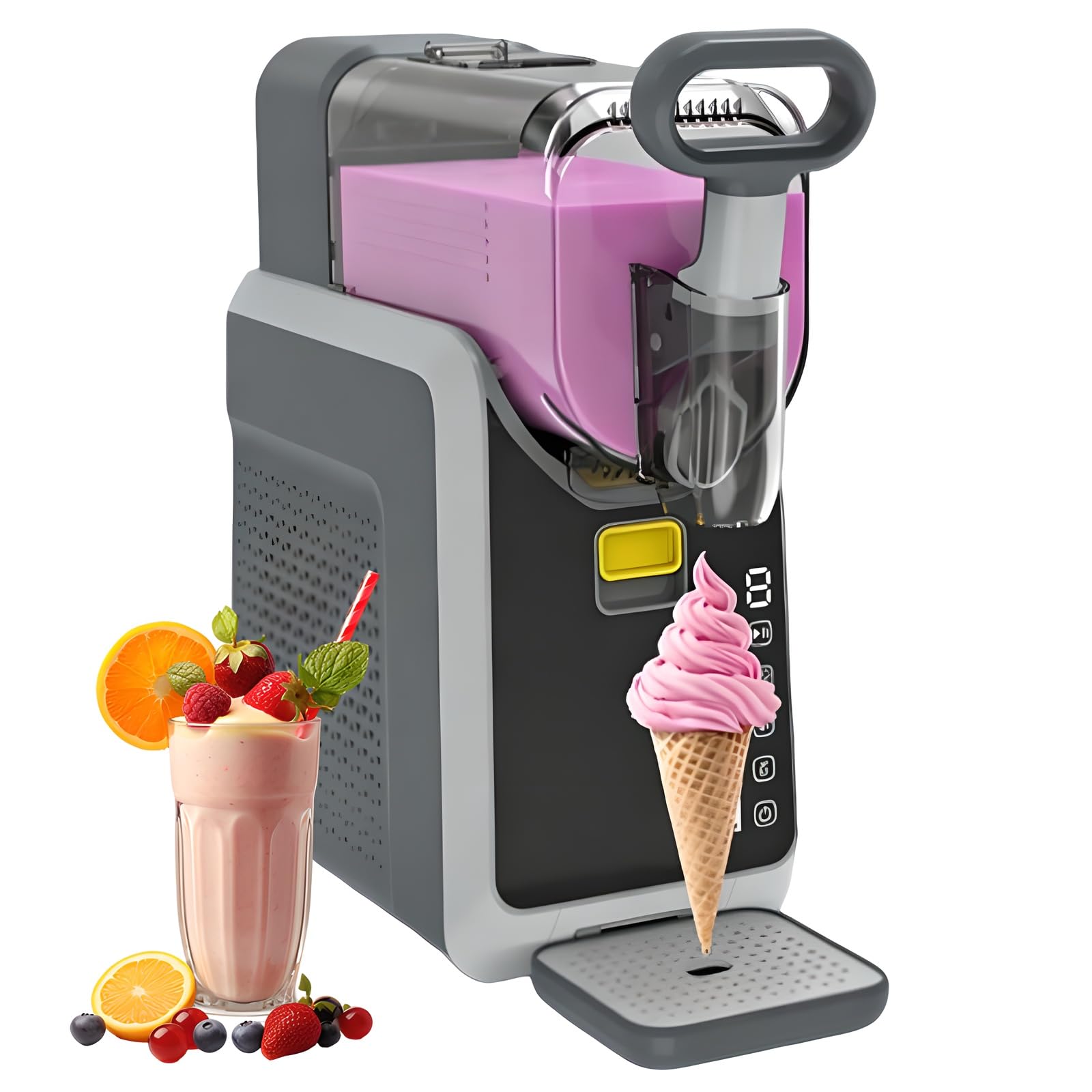 Eiwitany 2L Household Commercial-Grade Frozen Slushie Maker with 5 Preset Modes and Self-Clean Function for Slushies, Smoothies and Milkshakes