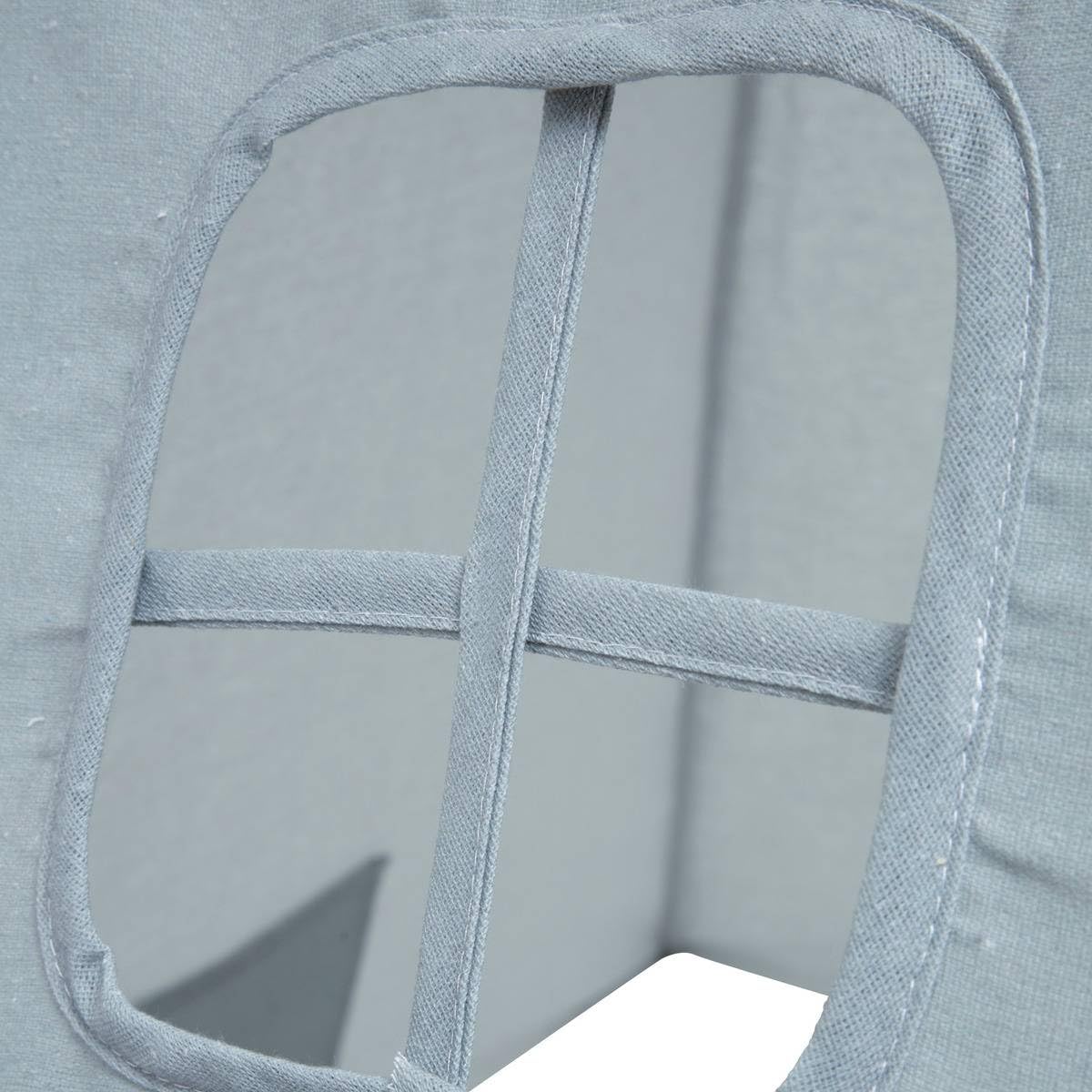 Atmosphera - Tipi Infantil Wapi Azul - 120 x 160 cm - Lona de algodón, Bolsa de Transporte - Casita de Juegos para Dormitorio y salón