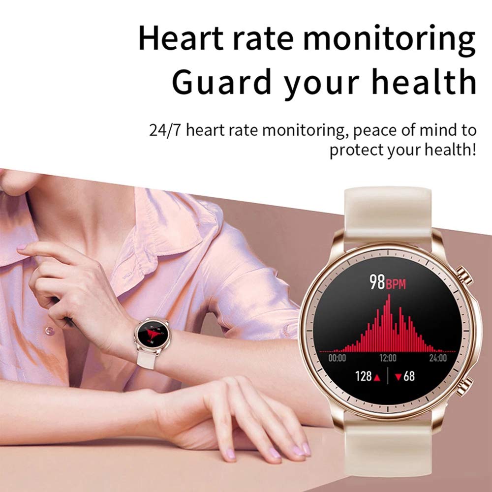 V23 damski inteligentny zegarek w pełni dotykowy opaska monitorująca aktywność fizyczną IP67 wodoodporny inteligentny zegar do pomiaru ciśnienia krwi męski smartwatch dla iOS Android (D) little