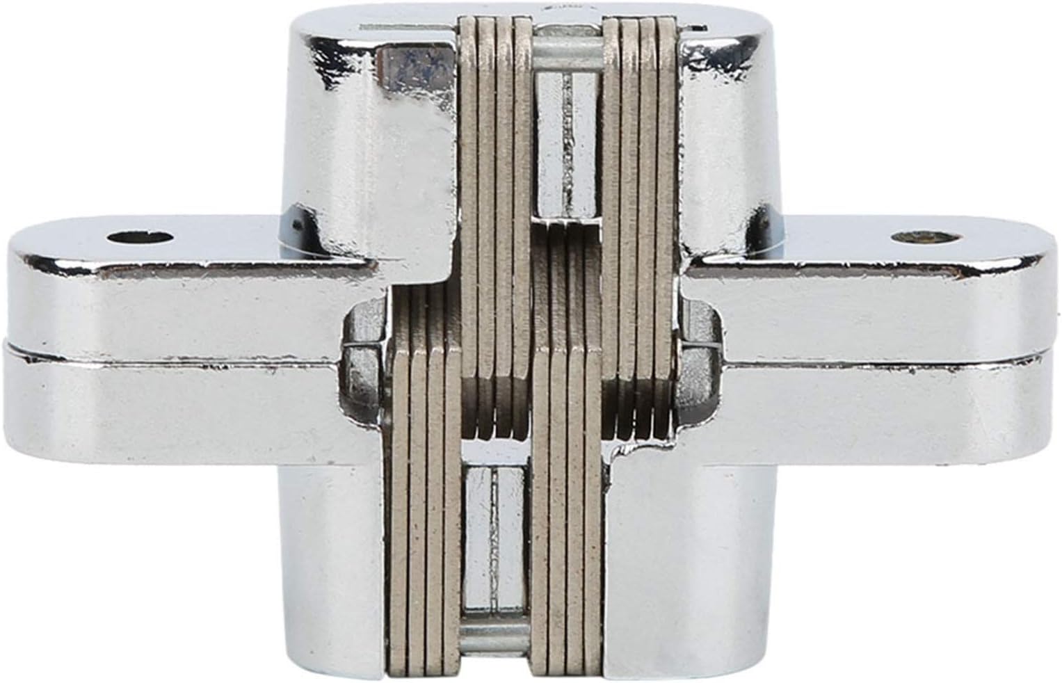 Invisible Concealed Hinge Zinc Alloy Rust Proof 180 Degree Rotating Hinge Inner Roller Rail Design Concealed Hinges Kitchen Cabinet Furniture Cupboard(L)