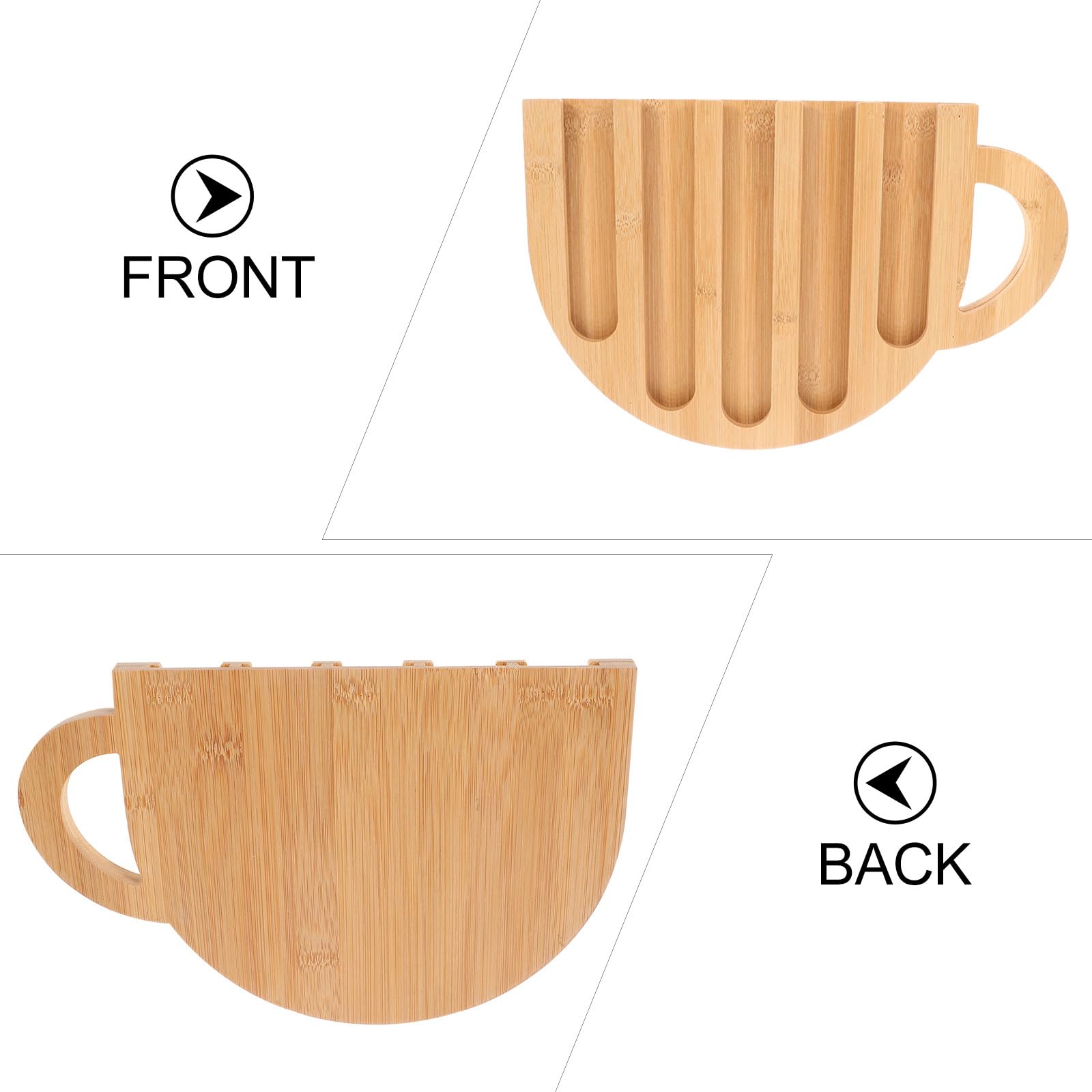 ULTECHNOVO Espositore Verticale Porta Capsule di Caffè in Legno Design a Tazza, Organizer Compatto Salvaspazio per Casa e Ufficio, Porta Cialde per Macchine da Caffè Espresso
