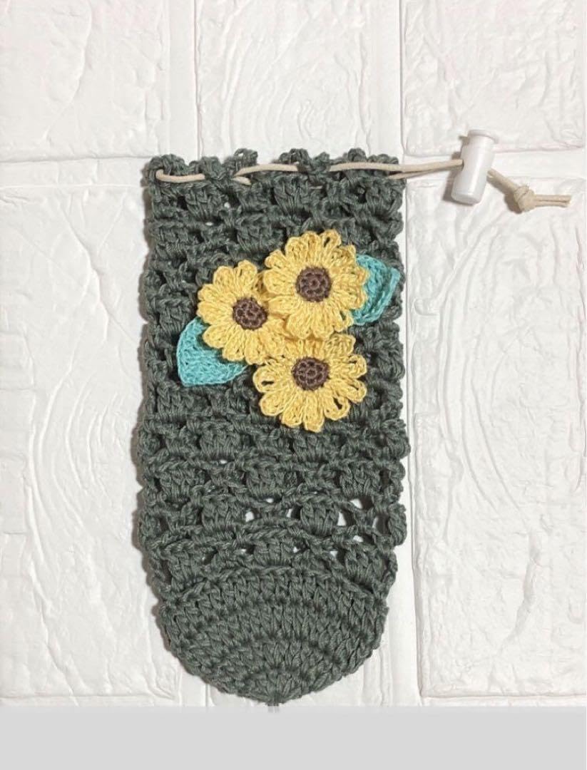 ♥️手編み♥️ハンドメイド♥️お花いっぱいバッグ♥️お花