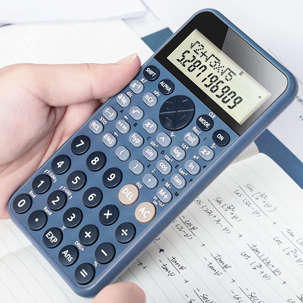 JFDBGU Portatile Calcolatrice scientifica Cancelleria Scuola SCUOLE di Ufficio Multifunzione Scuola di SCUOLE SCUOLE Strumento SCORTORYER(Blue,White)