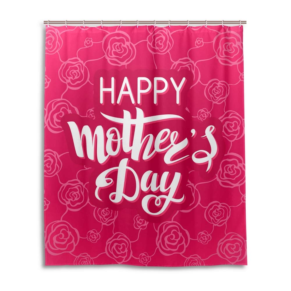 Amazon.com: Nander Fabric Shower Curtain, Fade-Resistant Waterproof Bath  Curtain for Master Bathroom, Guest Bathroom, 60 x 72 Inches, Happy Mother's  Day Roses : Home & Kitchen