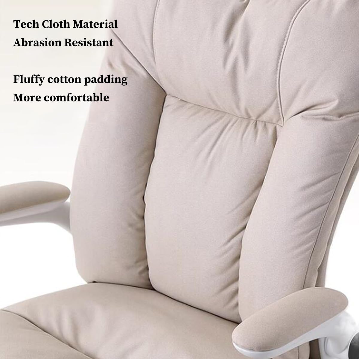 Sedia Da Ufficio Ergonomica Sedia Da Scrivania Sedia Da Computer Regolabile Sedie Da Lavoro Girevole Con Bracciolo Ribaltabile, Regolazione Dello Schienale Per L'ufficio Di Casa ( Color : /Beige )