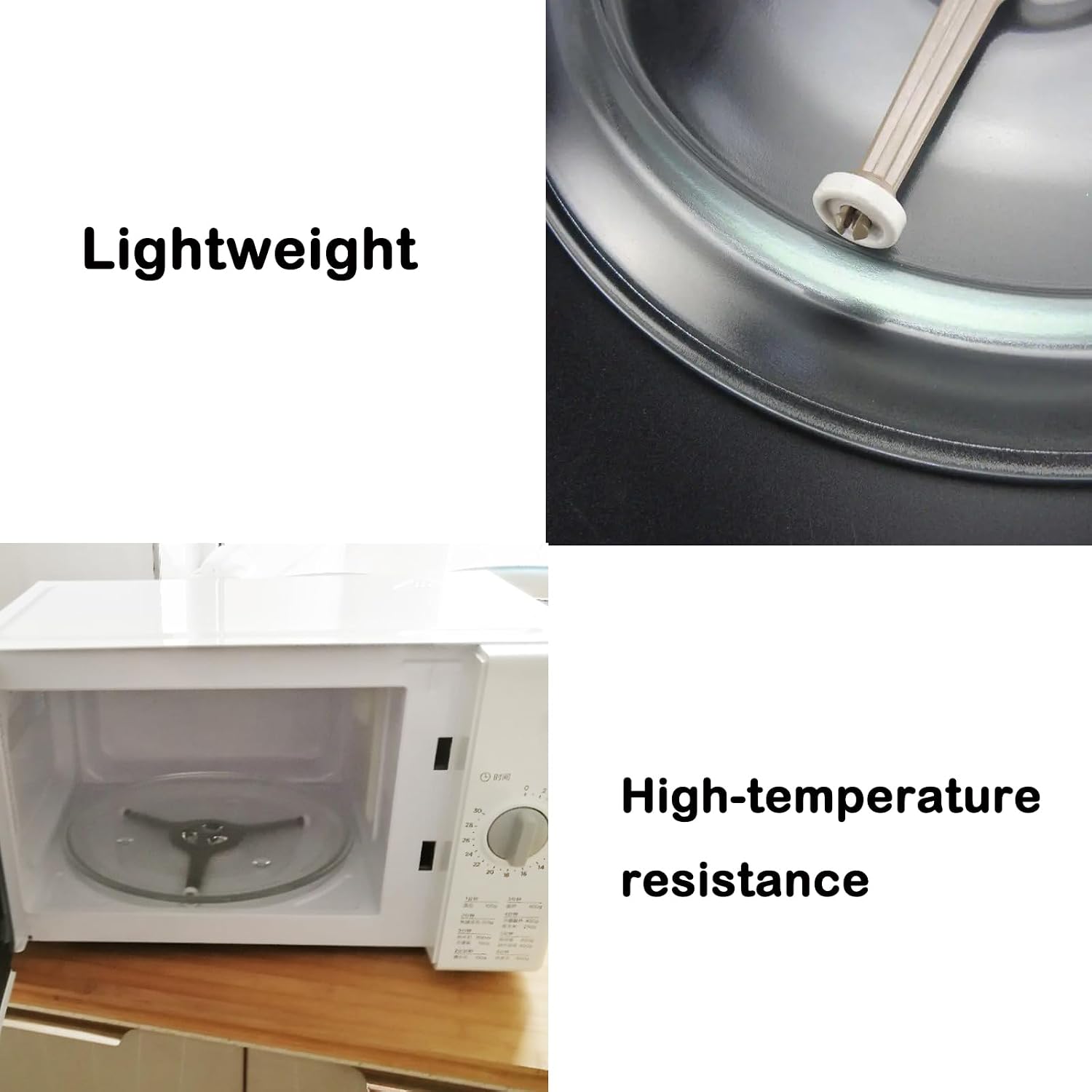 3.54 Inch Microwave Turnpiece Holder,Rotating Ring Roller,Glass Plate Tray Support Holder,Triple Arm Microwave Oven Turntable Ring for Microwave Oven Glass Flat Turntable Plate