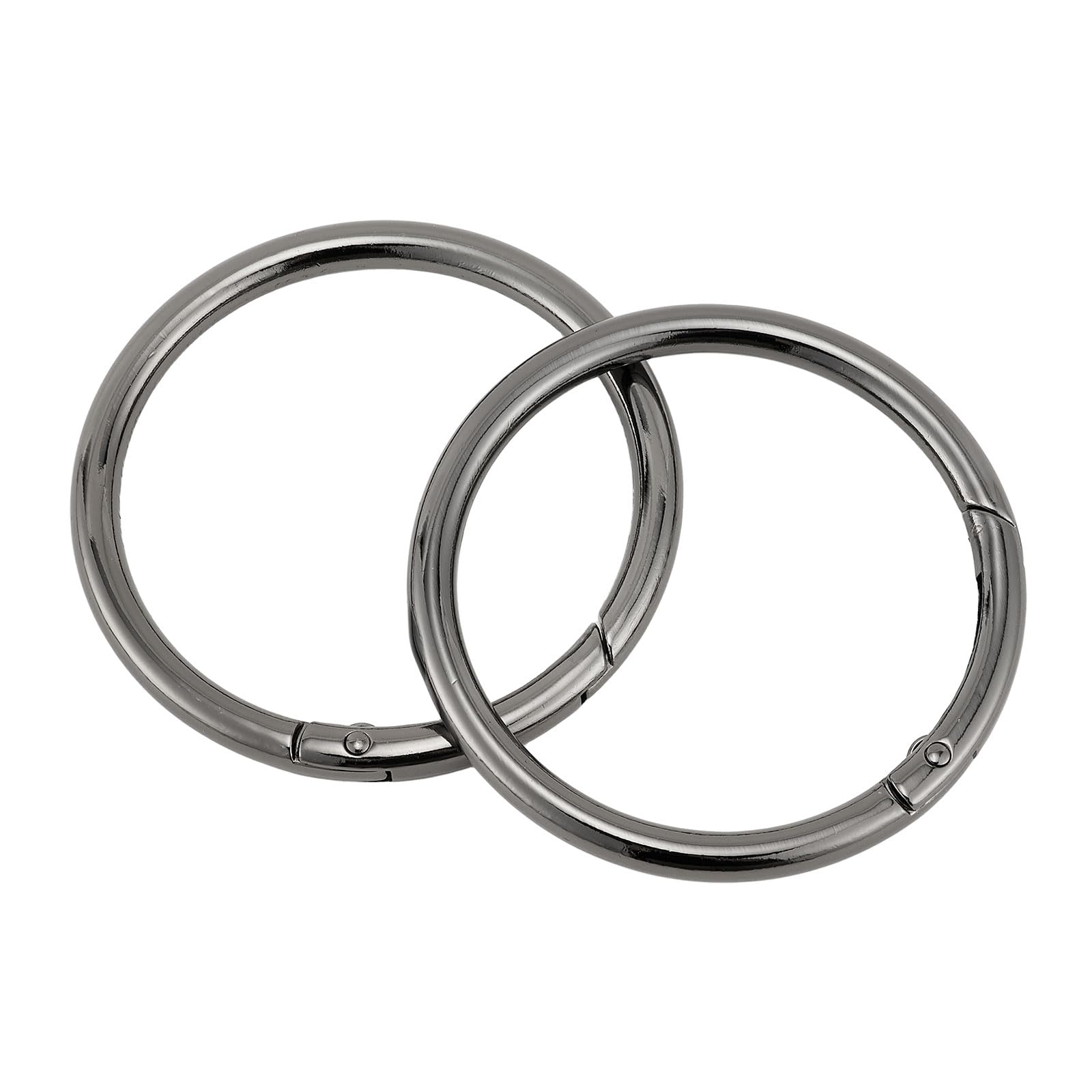 DEVPSISR 15pcs Trigger Spring O Rings Round,Metal Keychain Ring Round Carabiner Clips for Keyrings Buckle, Bags,Purses