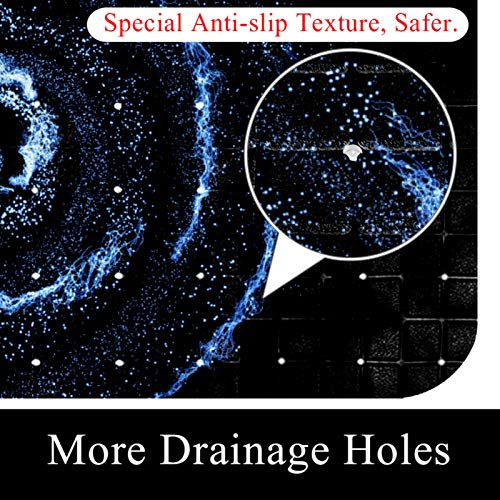 Alfombrilla ovalada Space Galaxy premium para bañera lisa 3