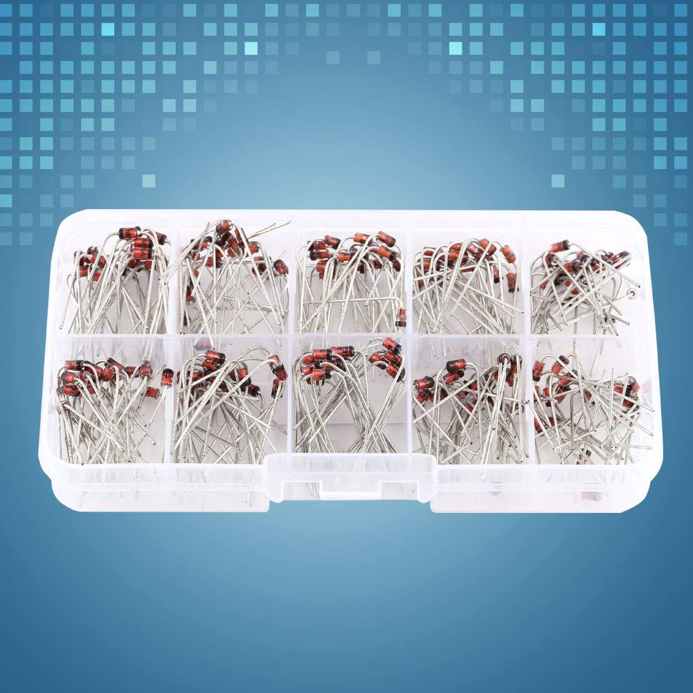 Zener Diode Assortment Electronic Kit Low Leakage Voltage Drop Efficient Storage Box 200pcs