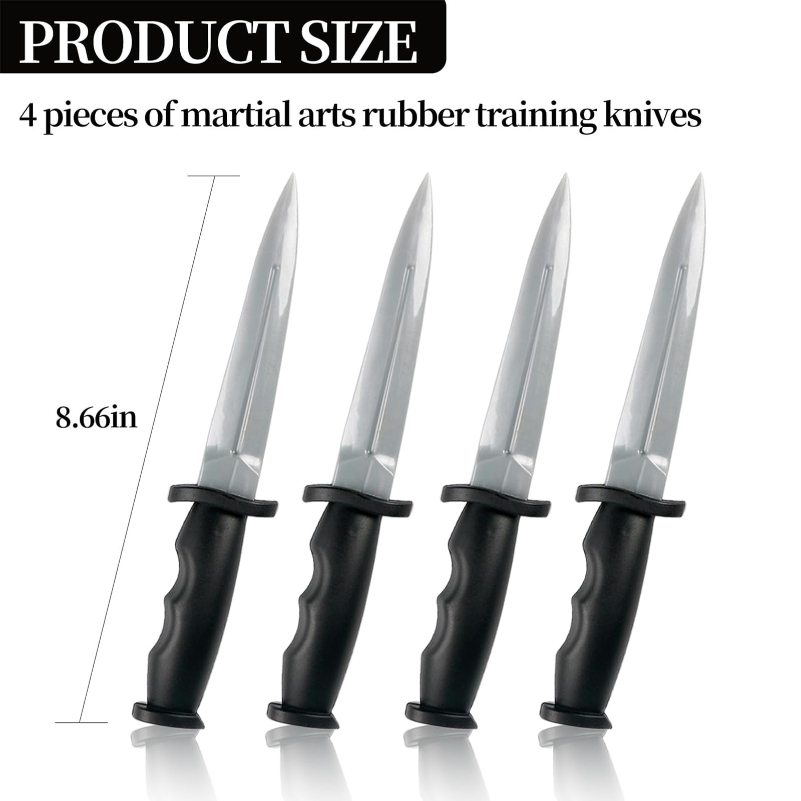 Kit de Entrenamiento de Cuchillos Mariposa de 4 Piezas, Cuchillo de Goma Falso