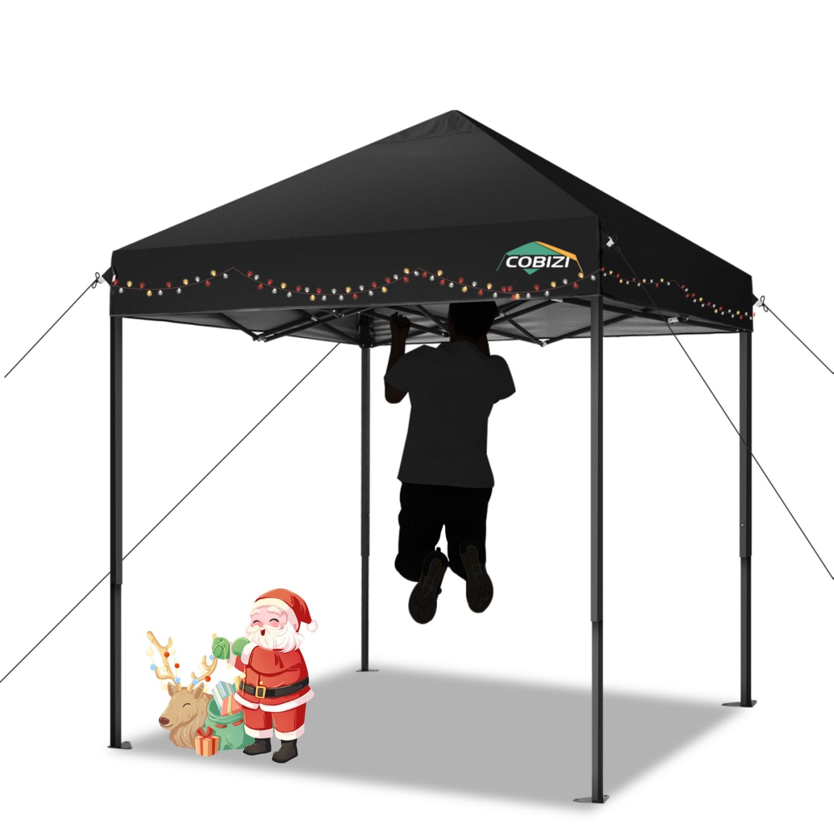 COBIZI 6.6x6.6 Heavy Duty Pop up Canopy Tent Commercial Canopy