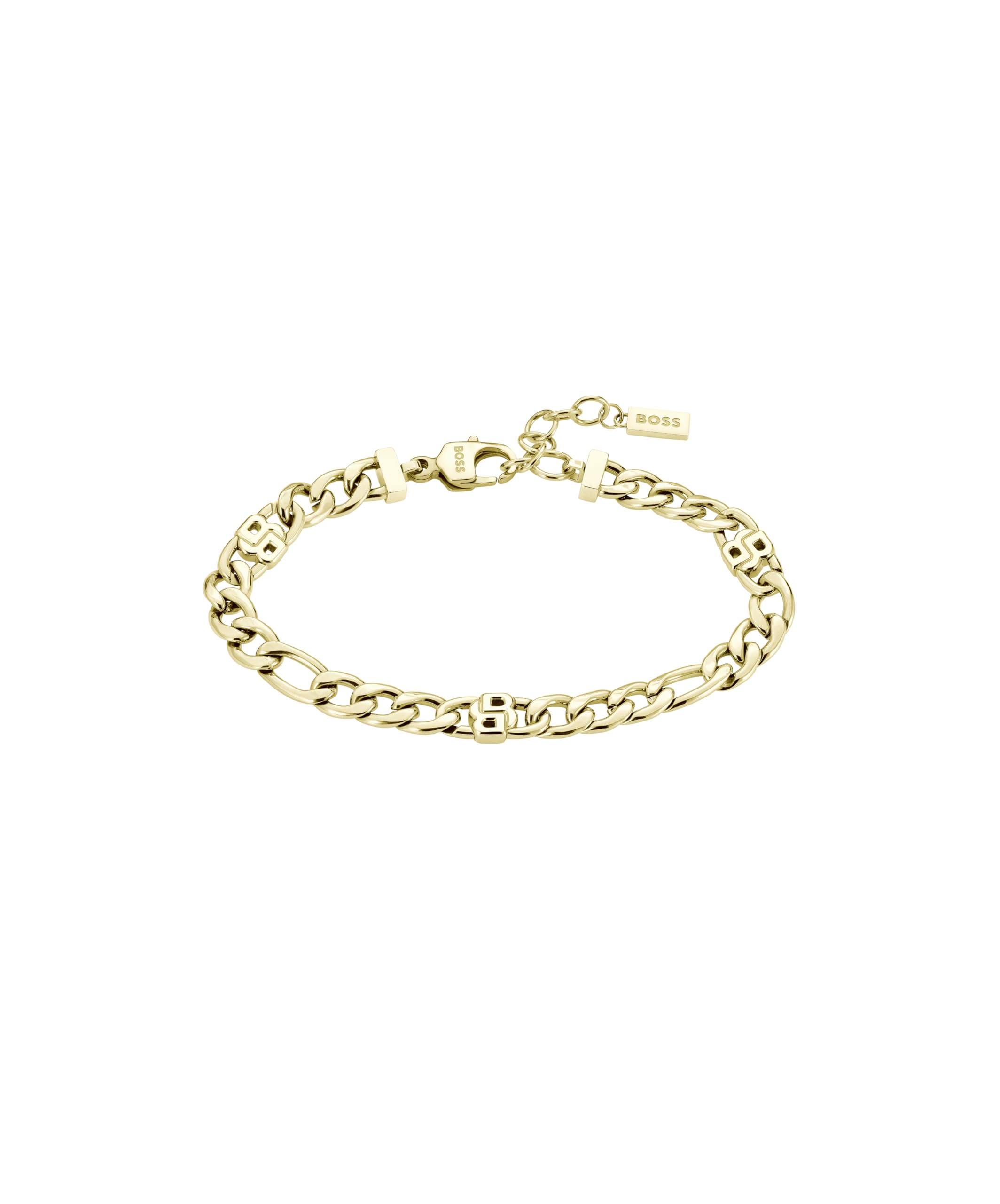 BOSSDouble B Infinite Family Ionic Plated Thin Gold Steel Women's Bracelet - 1580635