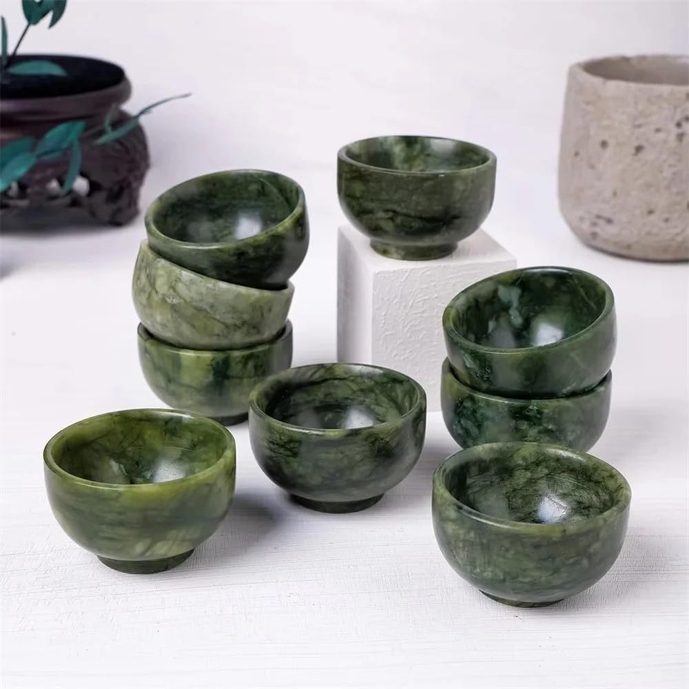 AARTERZZA 1pc Crystal Xiuyan Jade Teacup South Glass Kung fu Tea Set handicrafts Desktop Decoration