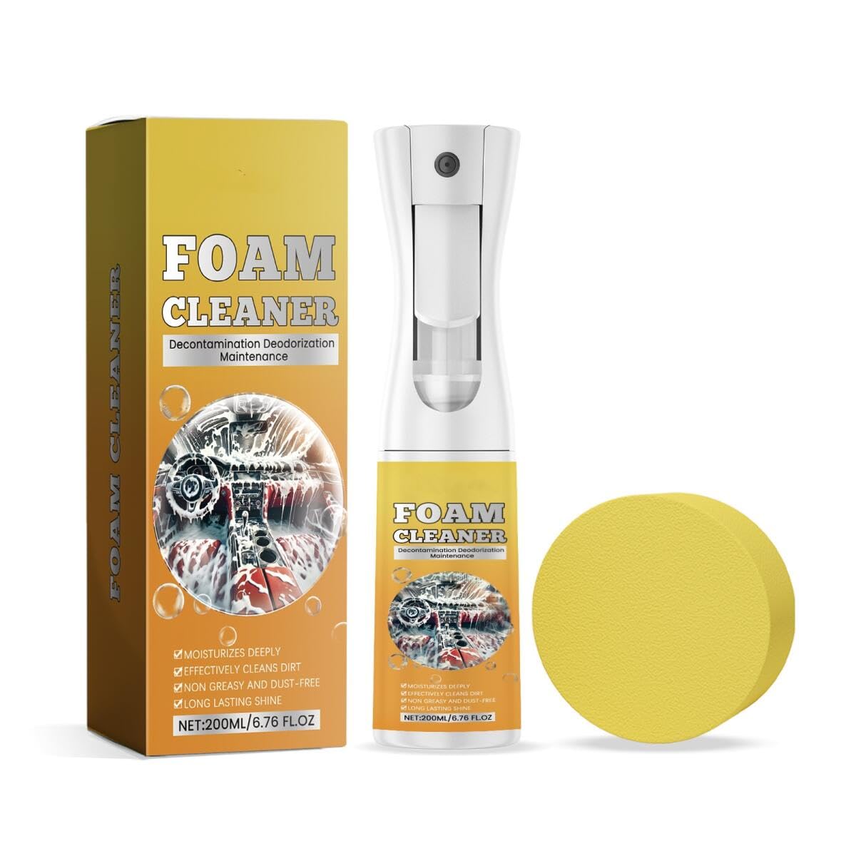 Nettoyant intérieur de voiture et mousse automobile pour entretien des sièges