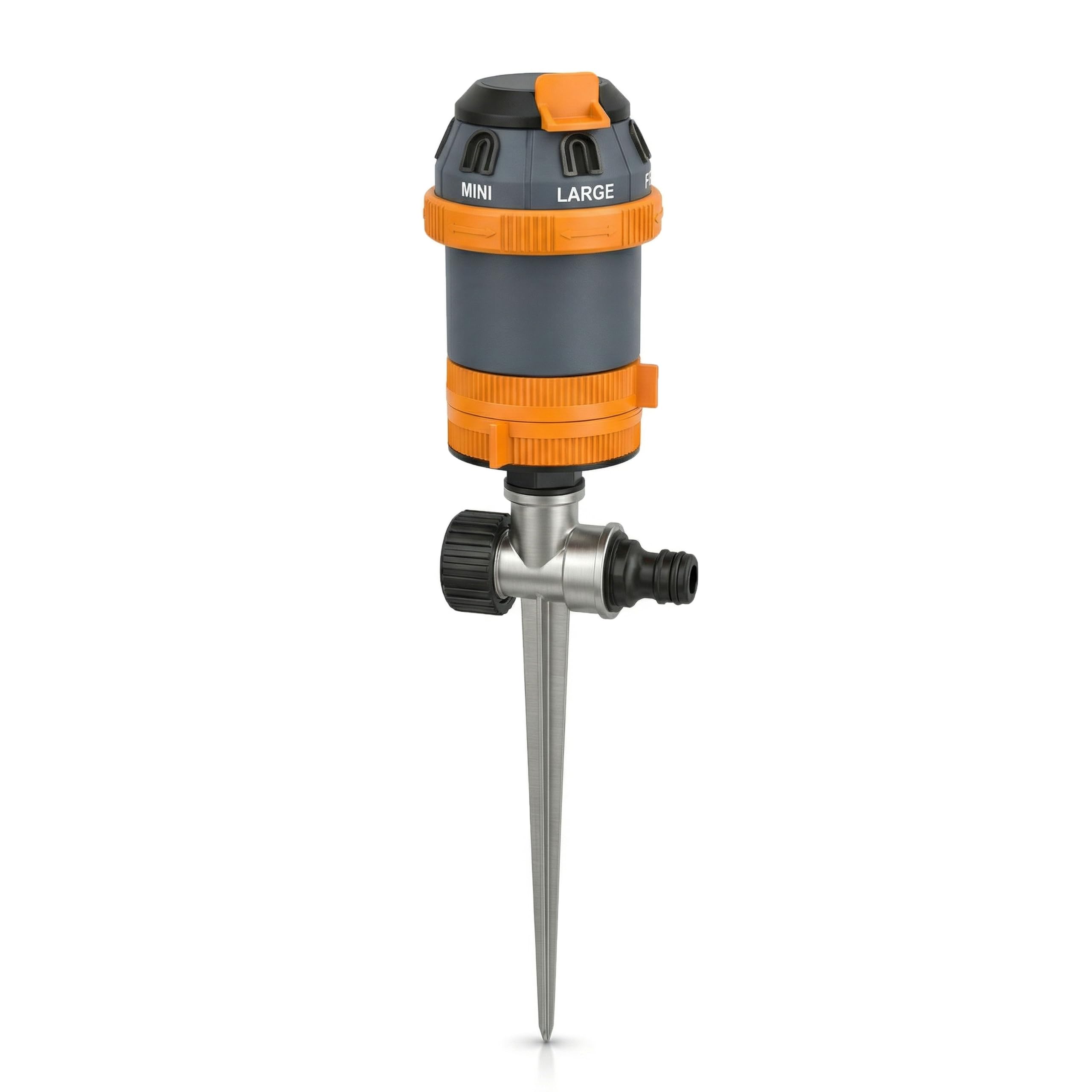 Brandson – Rasensprenger 360 Grad mit 6 Sprühmuster - Rasensprinkler für große Flächen – Gartensprenger - Bewässerungssektor 5°-360° – einstellbare Sprühhöh – für Garten Rasen Pflanzen Beete