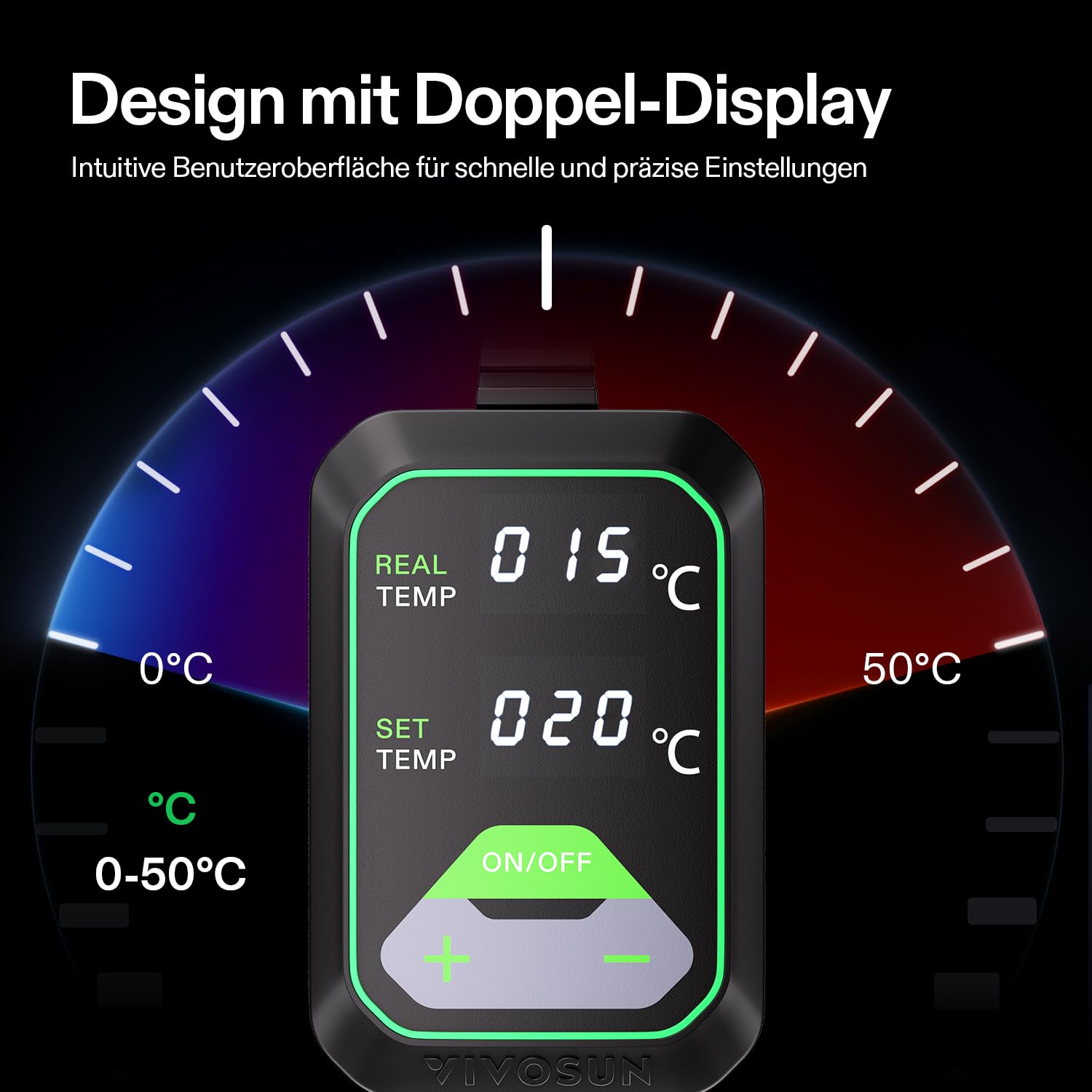 VIVOSUN Heizmatte Pflanzen 121,9x52,7cm mit Temperaturregler, Wasserdichte Pflanzen-Wärmematte UL & MET Zertifiziert, Setzling Heizmatte für Keimung, Hydrokultur, Zucht und Gewächshaus