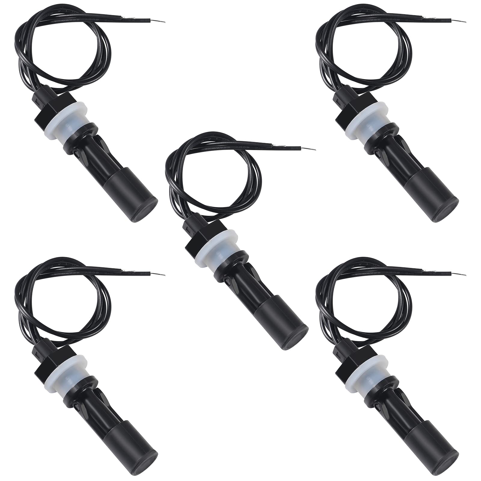 5PCS M16 Float Sensor Liquid Level Sensor Fish Tank Water Level Sensor Water Float Switch Plastic Ball Float Controller Water Pump Controller for Aquariums Fish Tank Pool Pond (M16 E)