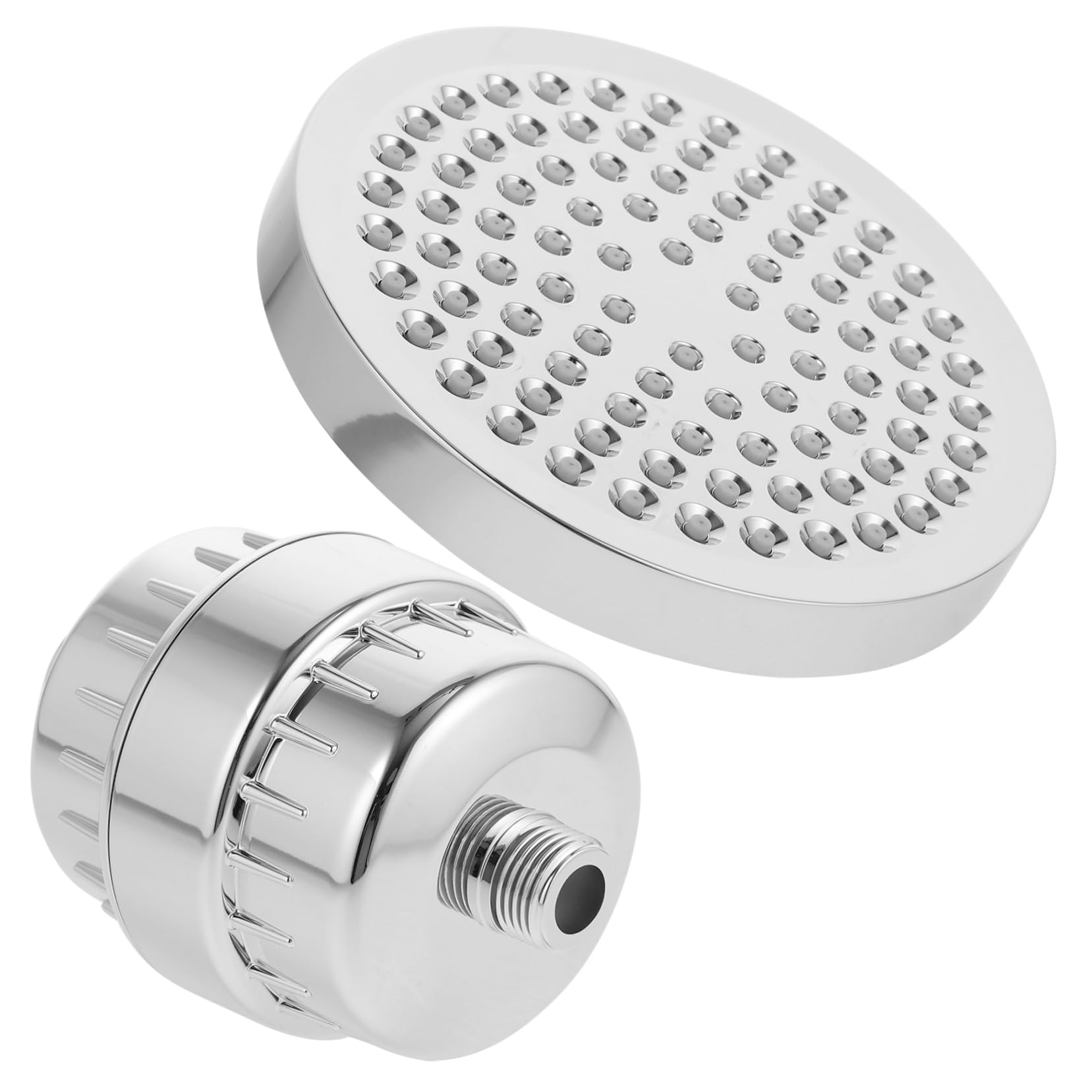 Cabezal de Ducha Filtro de Agua para Ducha, Material Abs y Algodón, 15 Niveles de Ajuste Potente y Rotación Libre de 360 Grados para Baño